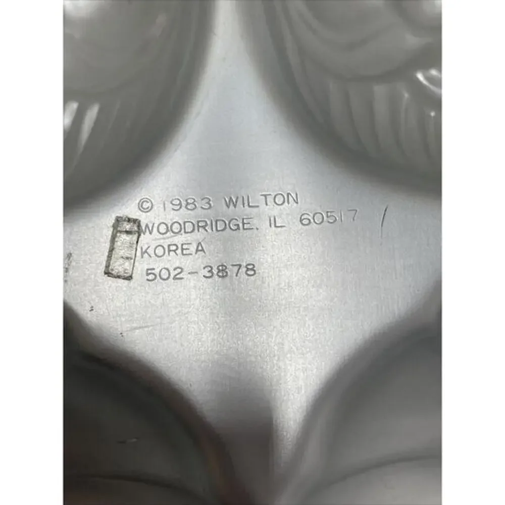 Vtg 80s‎ Wilton 1983 Santa Claus Face Head Mini Cake Mold Pan Christmas St Nick